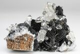 Quartz Crystals On Sparkling Bladed Hematite - Lechang Mine #226000-2